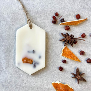 Anise and orange infused soy wax sachet.