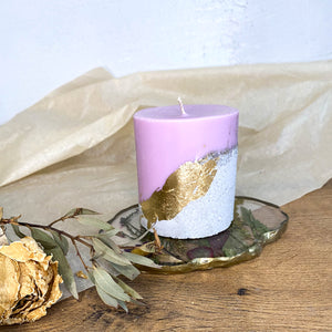 Concrete Base Soy Wax Candle and Epoxy Resin Coaster